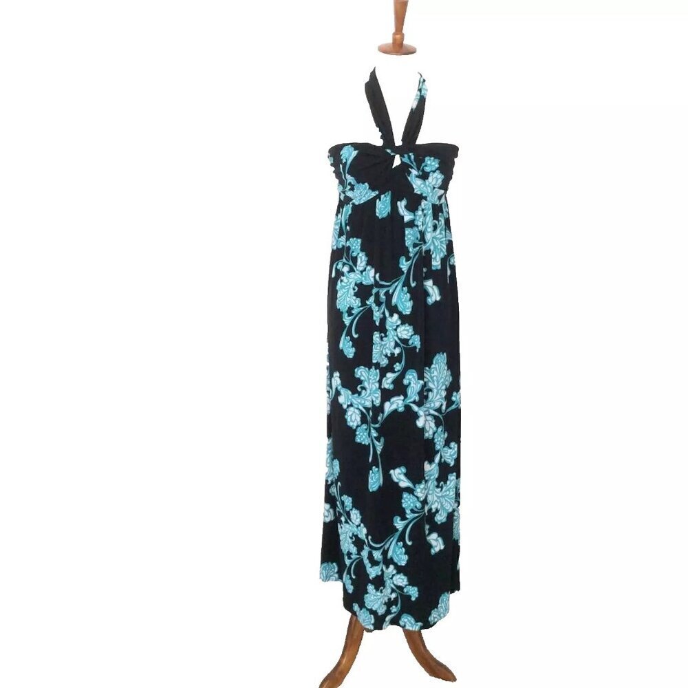 Apt 9 Floral Flowy Maxi Halter Dress Size Medium